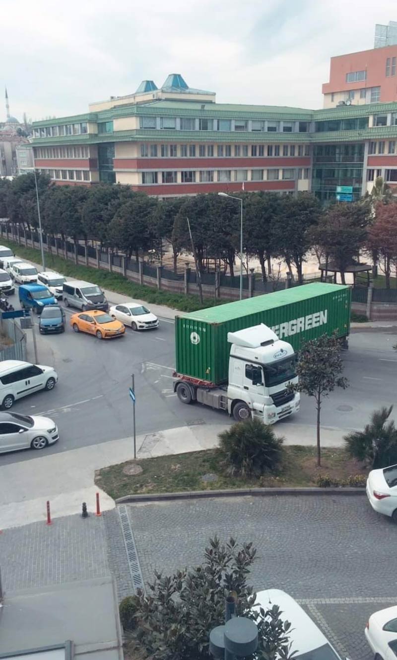 Blocking the road in Istanbul today