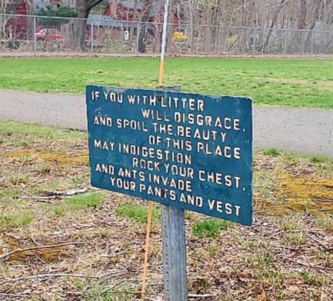 The sign at my favorite park