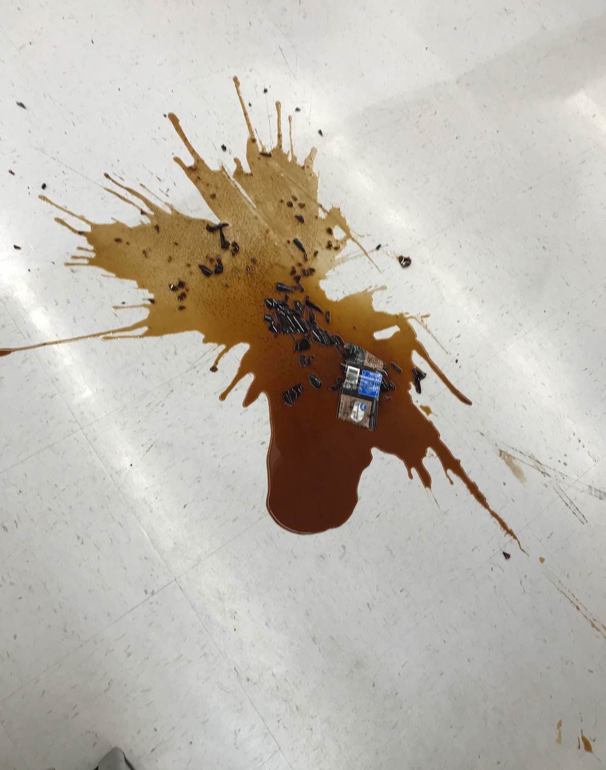 Someone dropped a pot of Worcestershire sauce at work yesterday and it looked like a moose