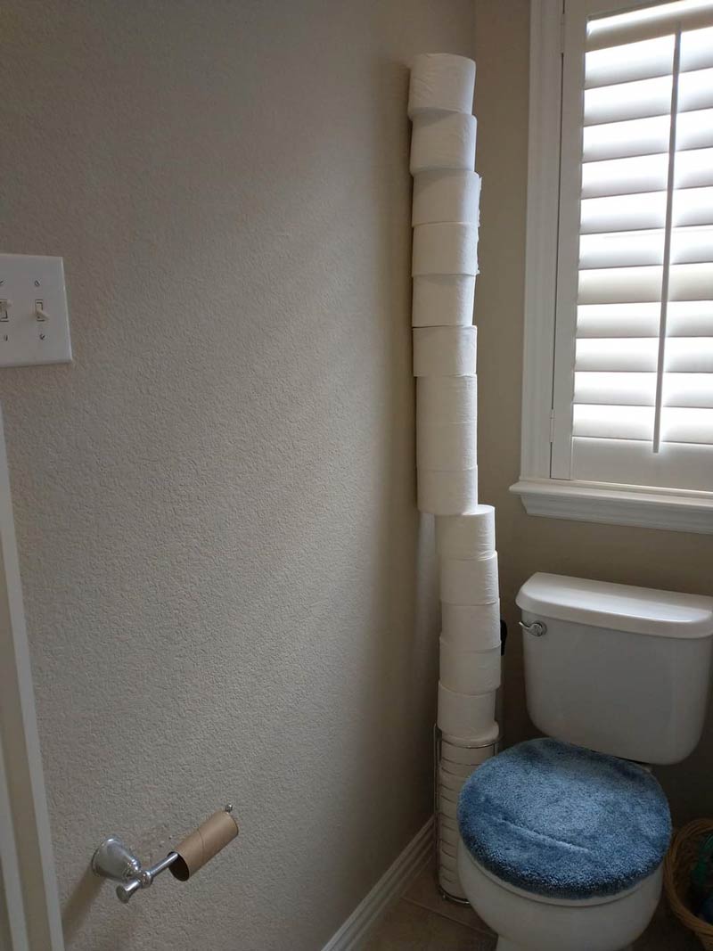 Wife forgot to replace the toilet roll for the 2nd time in a row. This is my attempt at a subtle reminder