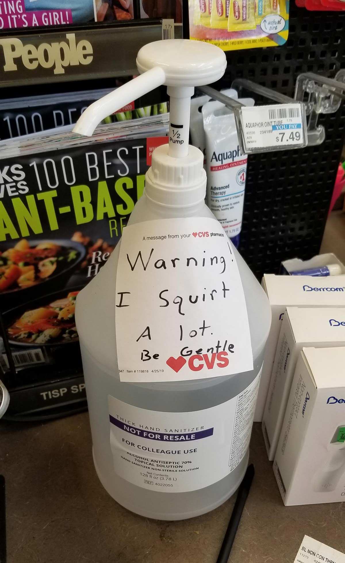 Saw this warning at my local CVS