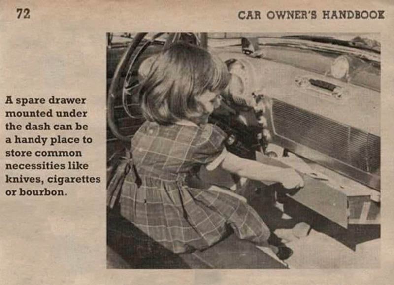 The "Handy Place" in this old car owner's manual