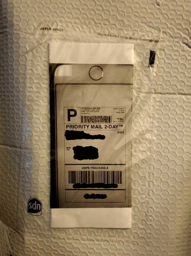 That's one way to print the return shipping label..