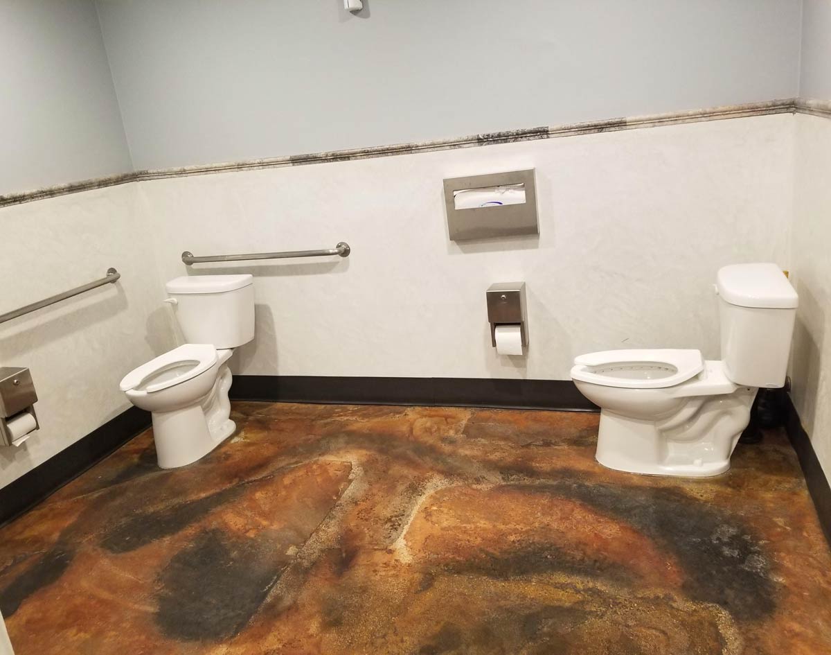 My client took me to his favorite Cuban restaurant for lunch and now I feel slightly uncomfortable after seeing their bathroom