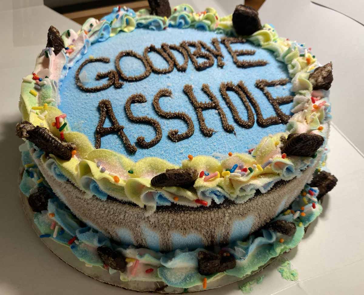 My wife got me a cake, I’m having my rectum removed on Tuesday