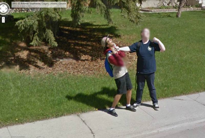 My friend and I on Google maps, circa 2013