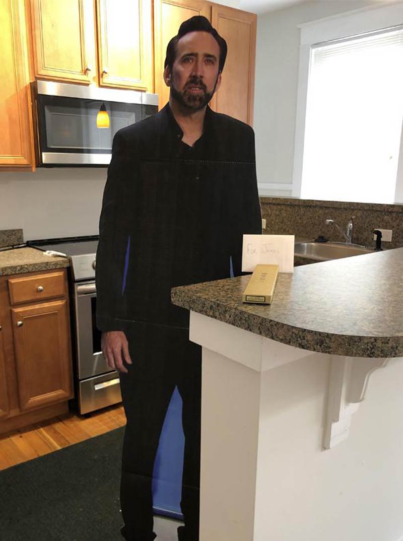 Our friend is buying his first home today, so we worked with his realtor to be sure this is the first thing waiting for him in his kitchen after closing