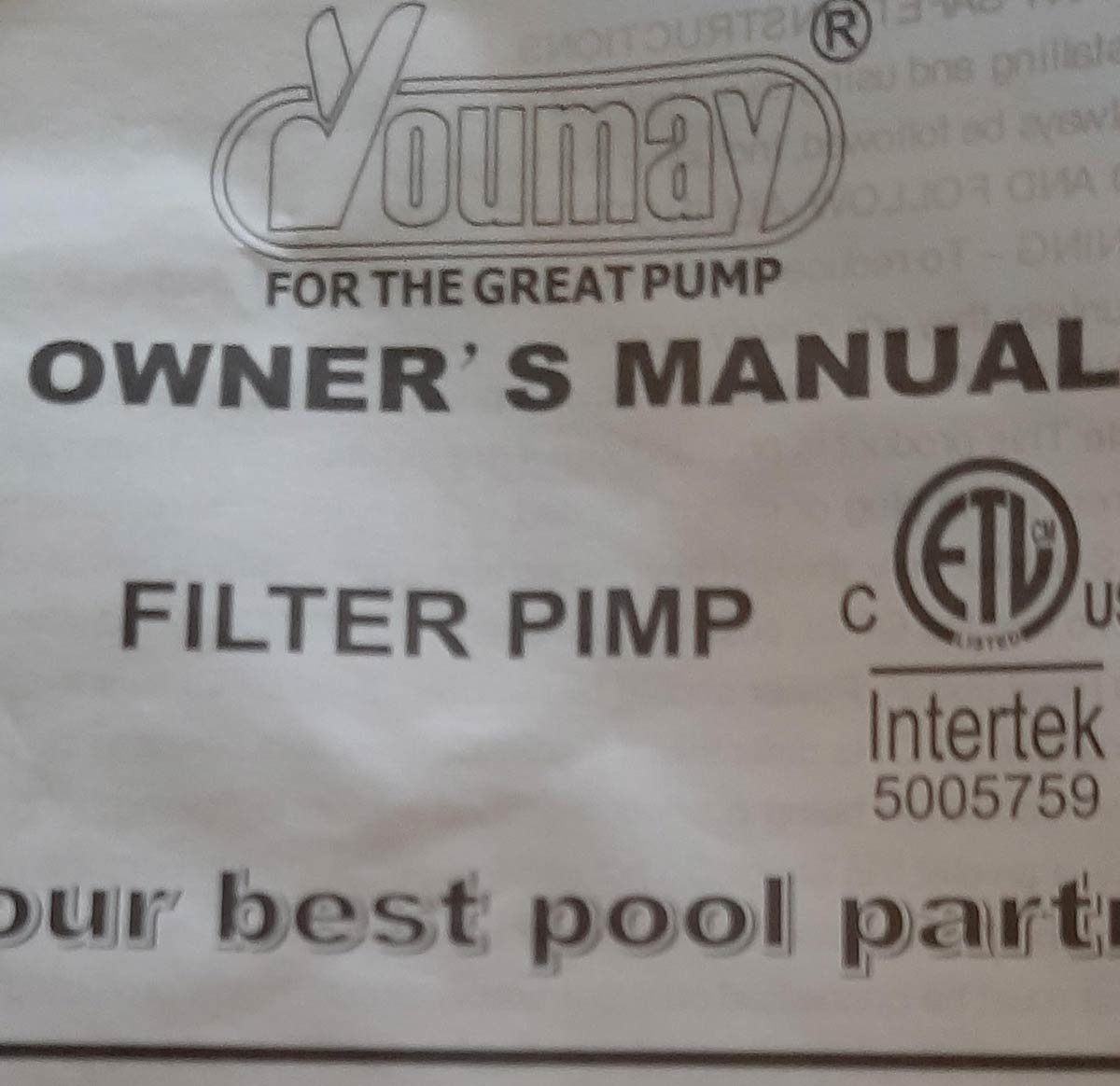 After installing my new pool pump, you may now refer to me by my new title..
