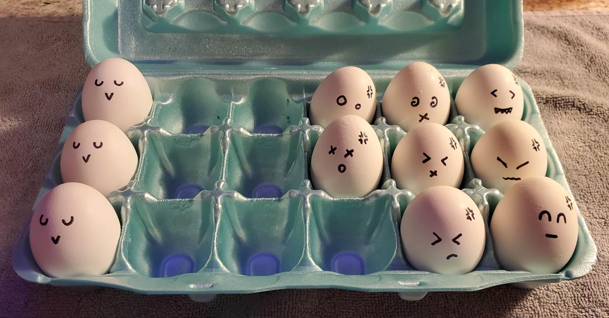How I tell hard boiled from non-boiled eggs