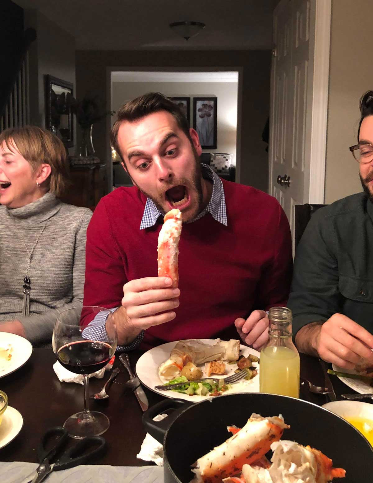 Pulled out this unbelievably phallic crab leg at my mom's birthday dinner. Finally understanding why she requests crab every year