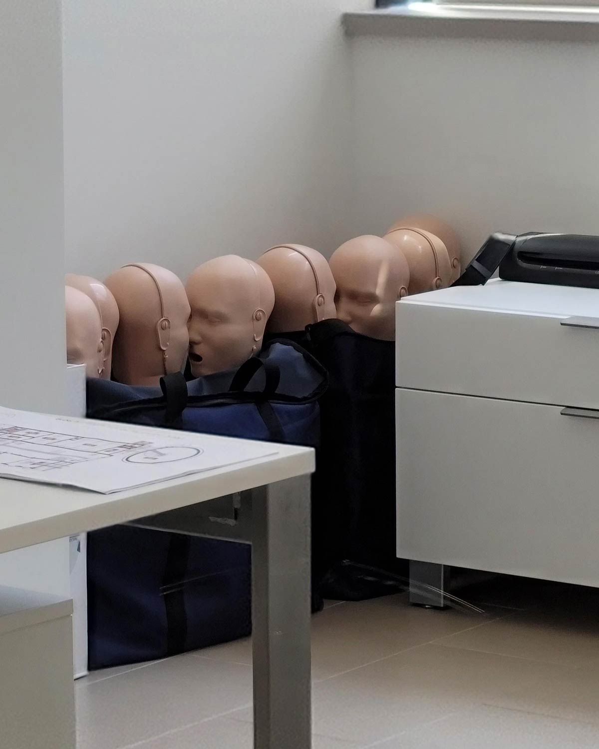 The way our Safety Manager stores the CPR training dummies