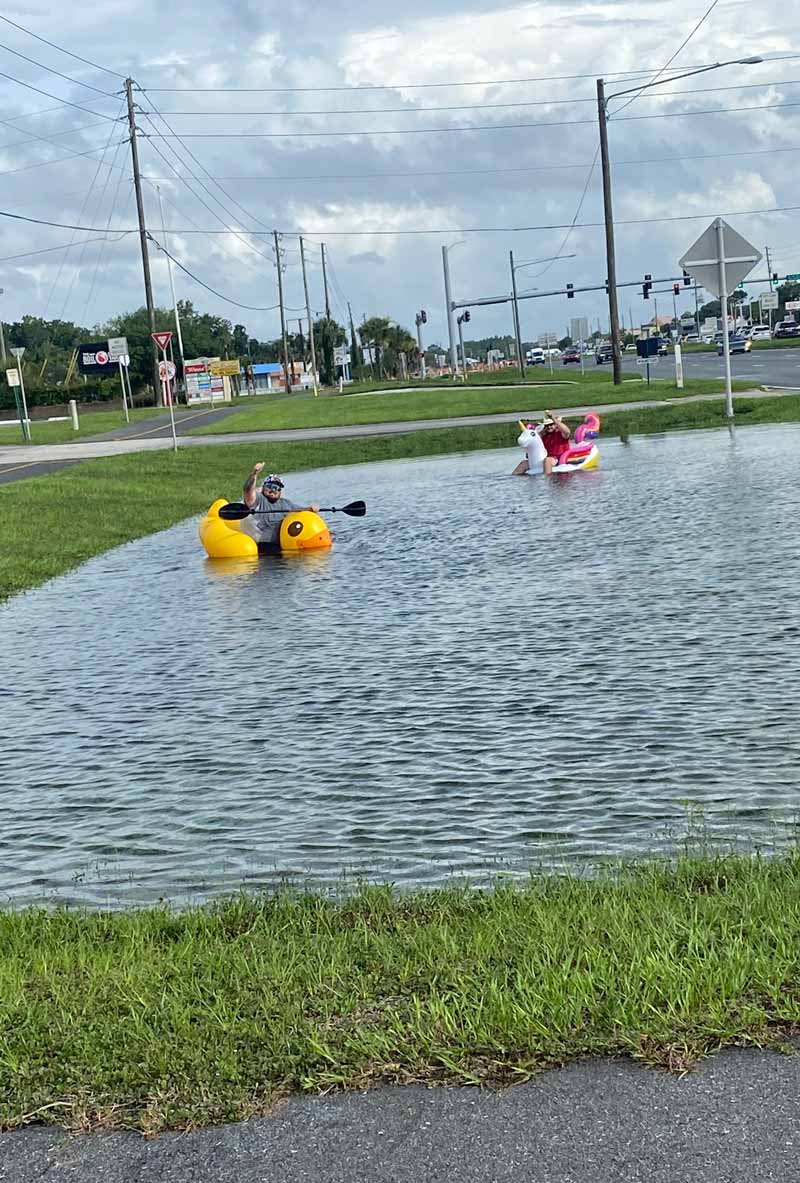 Seen in Crystal River Florida in the aftermath of tropical storm Elsa