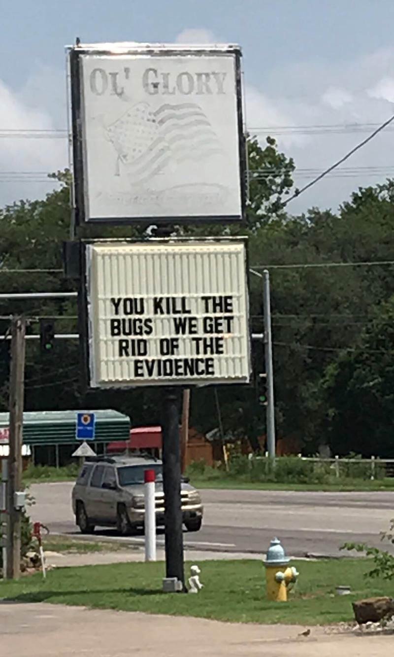 Sign at our local car wash