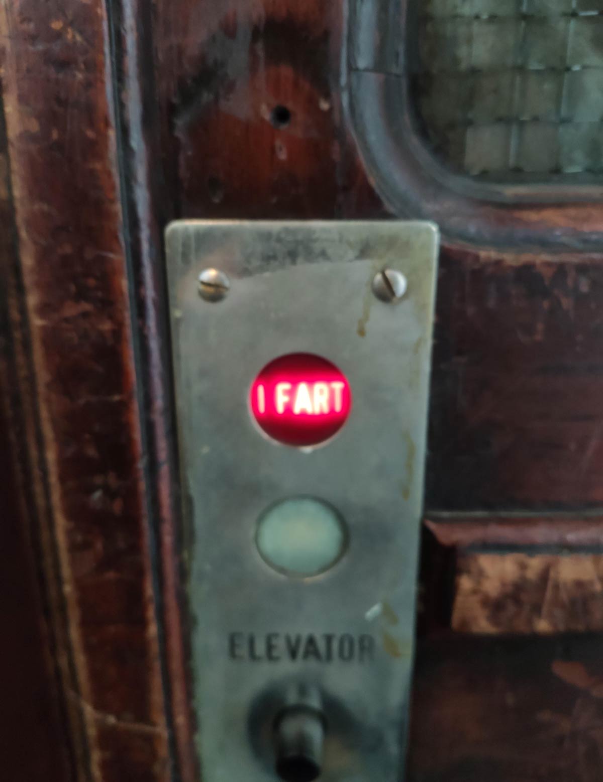 A warning from the elevator