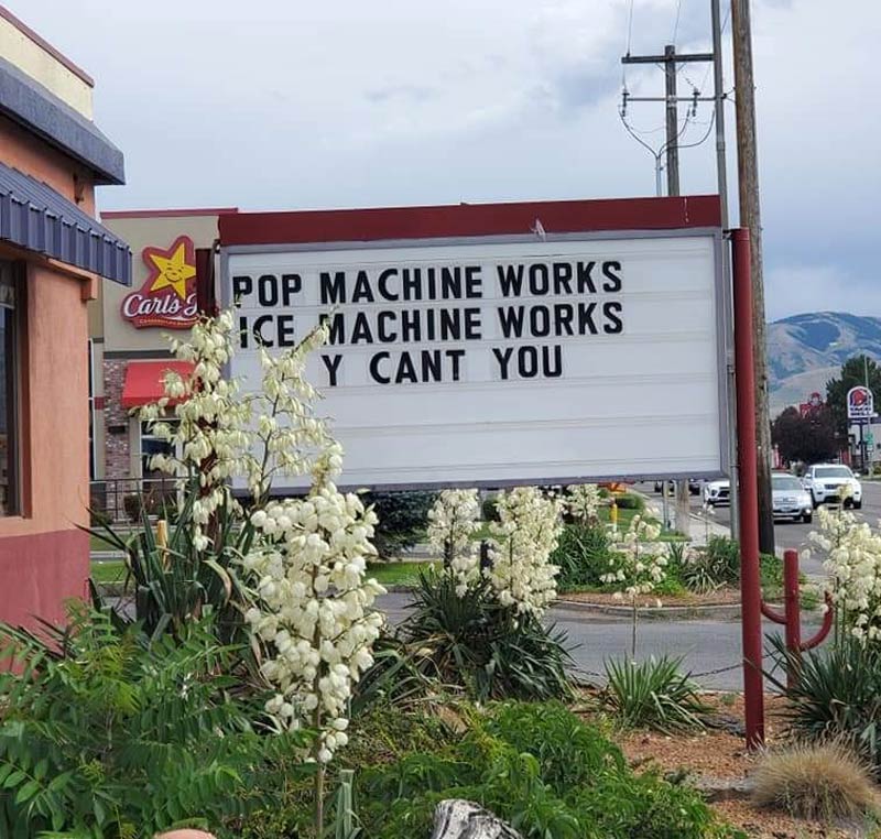 Local now hiring sign is on point