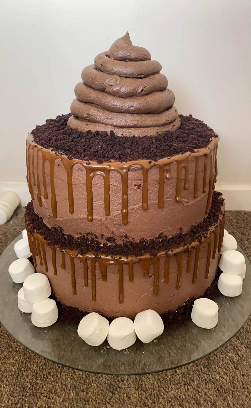 My son requested for his birthday this year to have a poo party, I always make a cake to go with the theme. According to his Great-Grandmother, it's the best poo she's ever tasted!