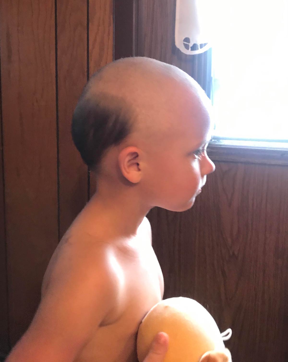 He tried to cut his own hair... So I fixed it for him