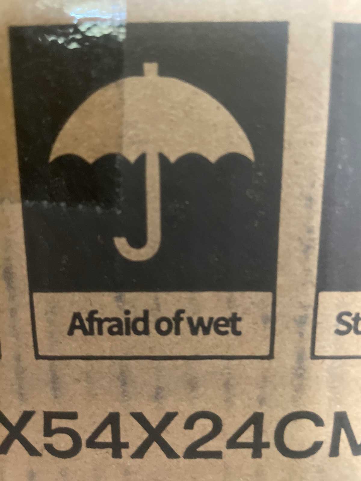Afraid of wet