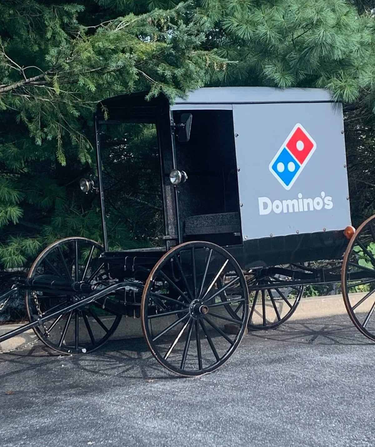 Parked at a Domino's pizza in Amish country, Lititz PA