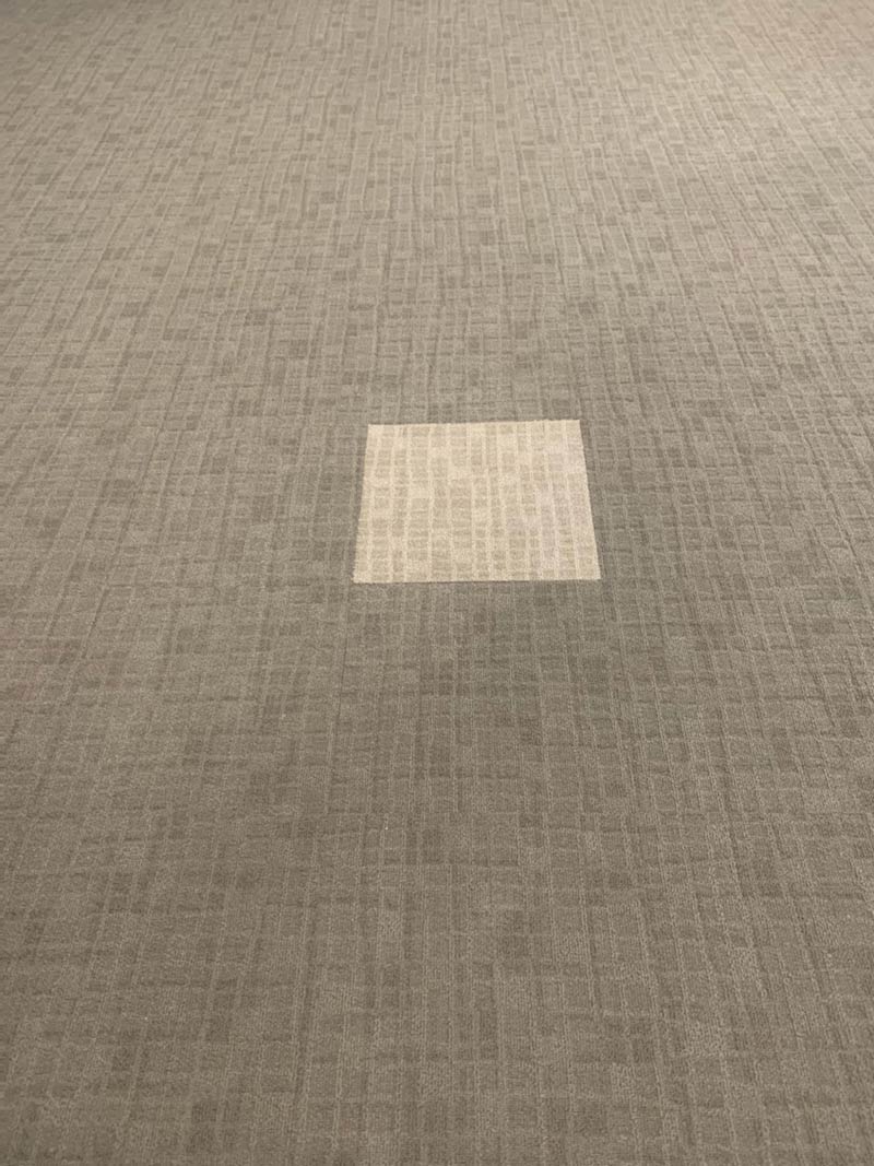 There was a hole in the carpet, my office had it replaced