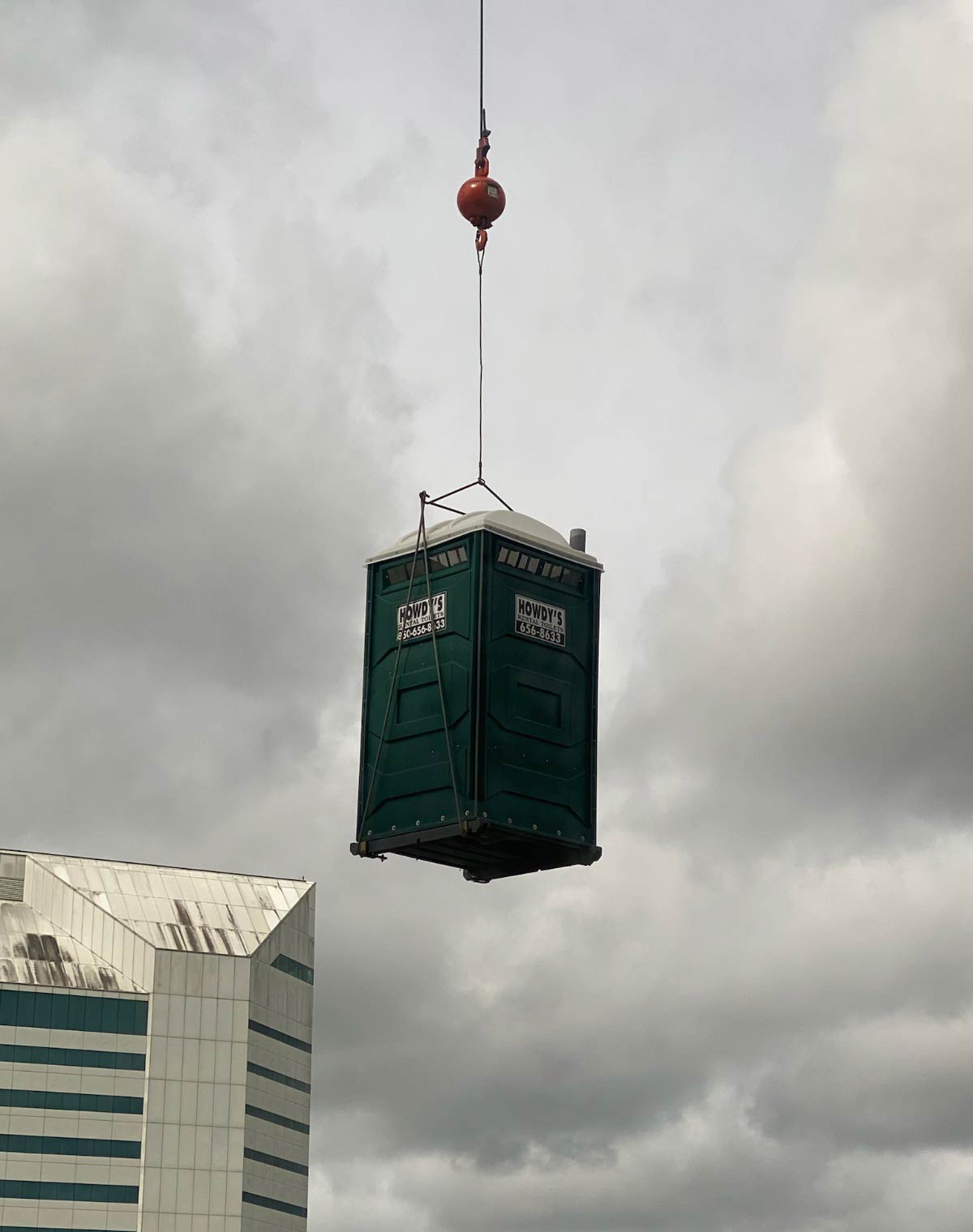 Doctor Poo in his Turdis, seen outside my office window this morning