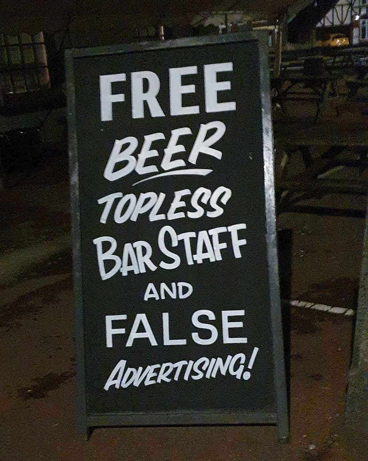 Sign outside my local
