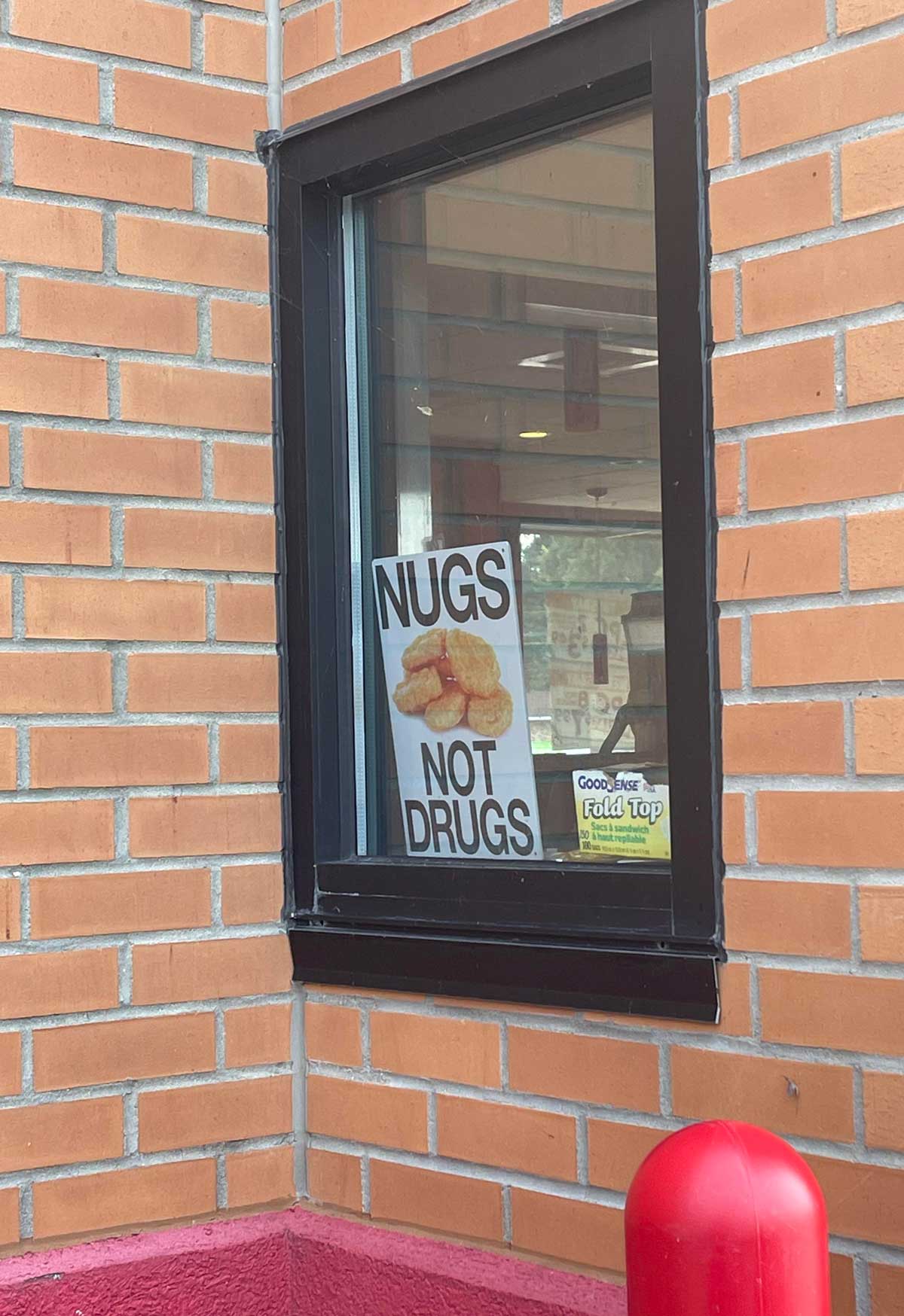 Posted in the drive thru window of my local Popeyes