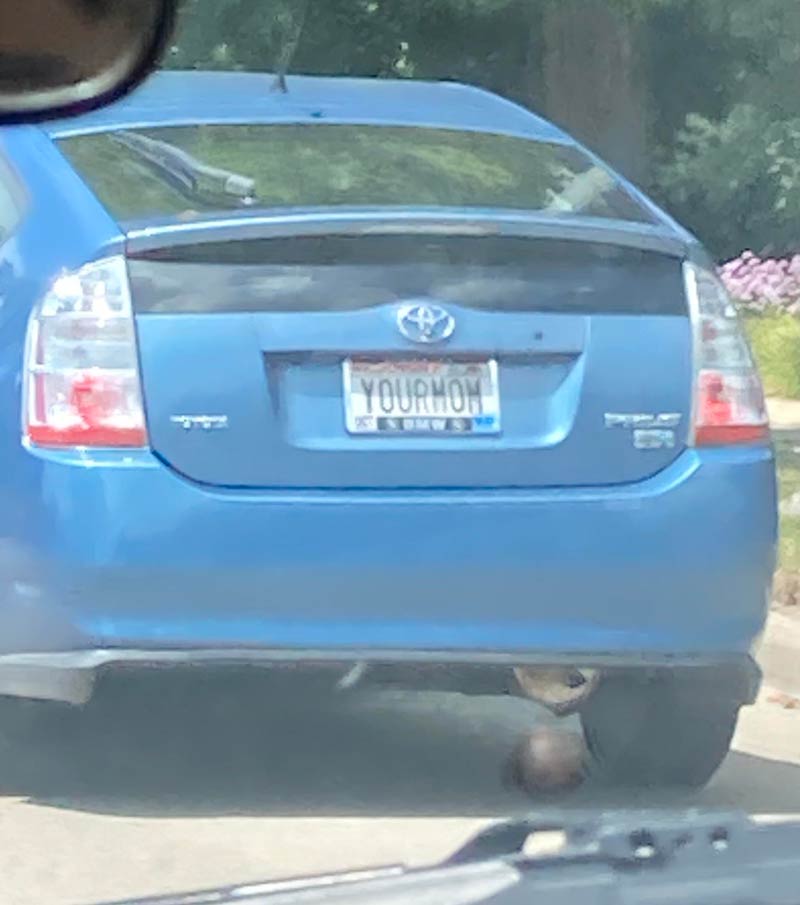 Vanity plate in Madison, WI