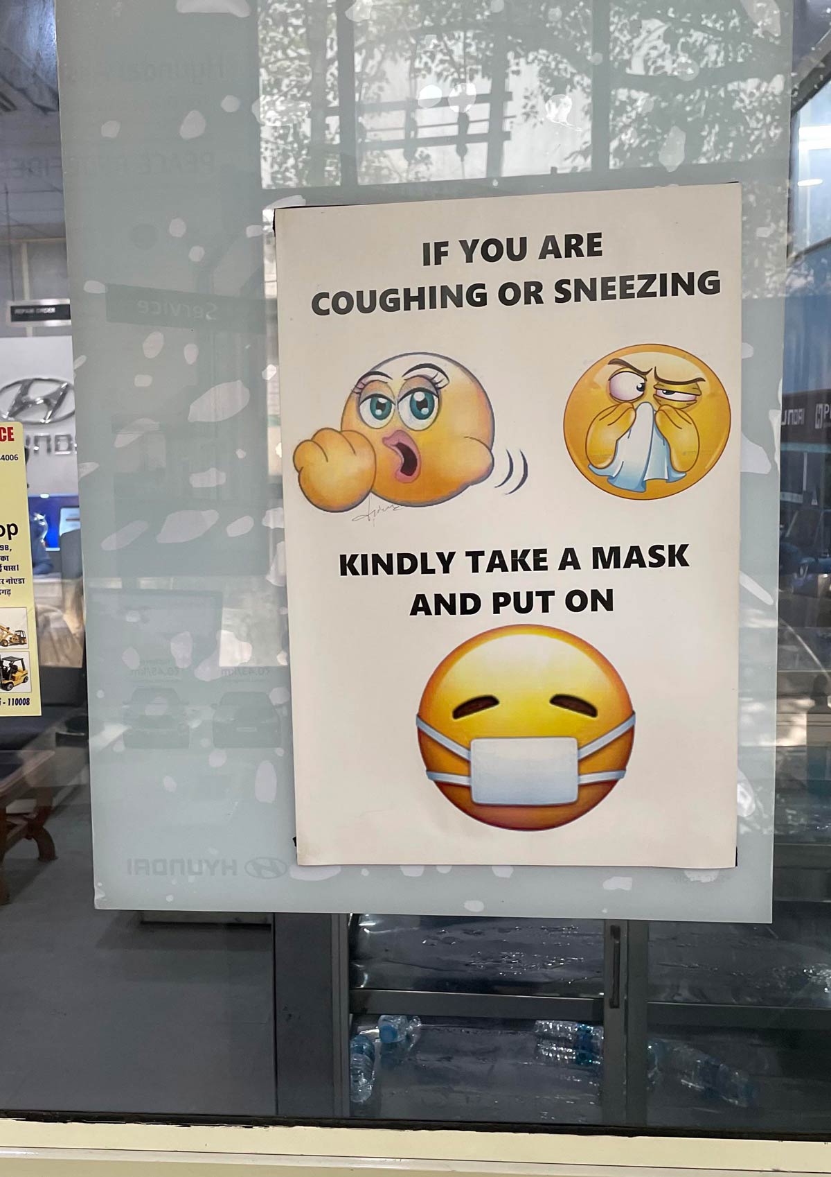 I think they downloaded the wrong "cough" emoji
