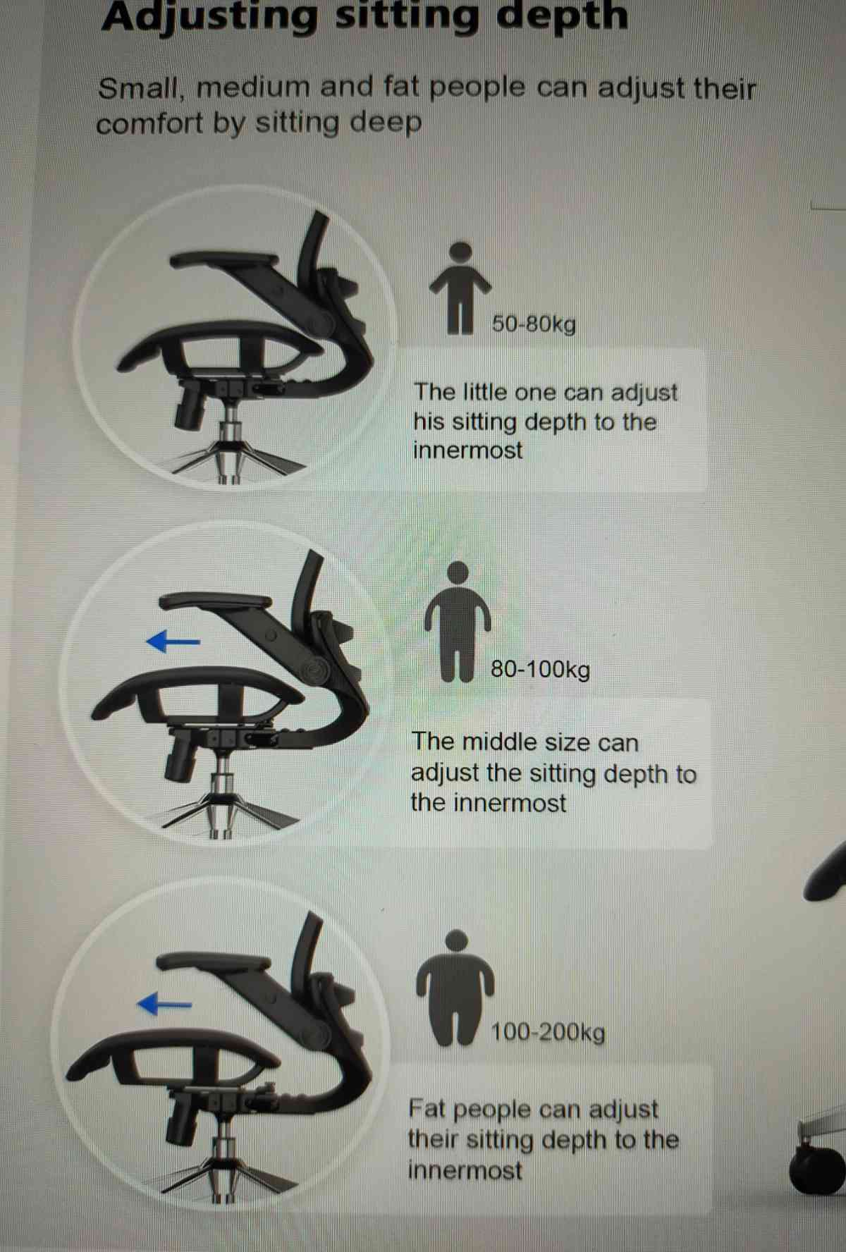 Shopping for a new chair.. These size classifications are brutal
