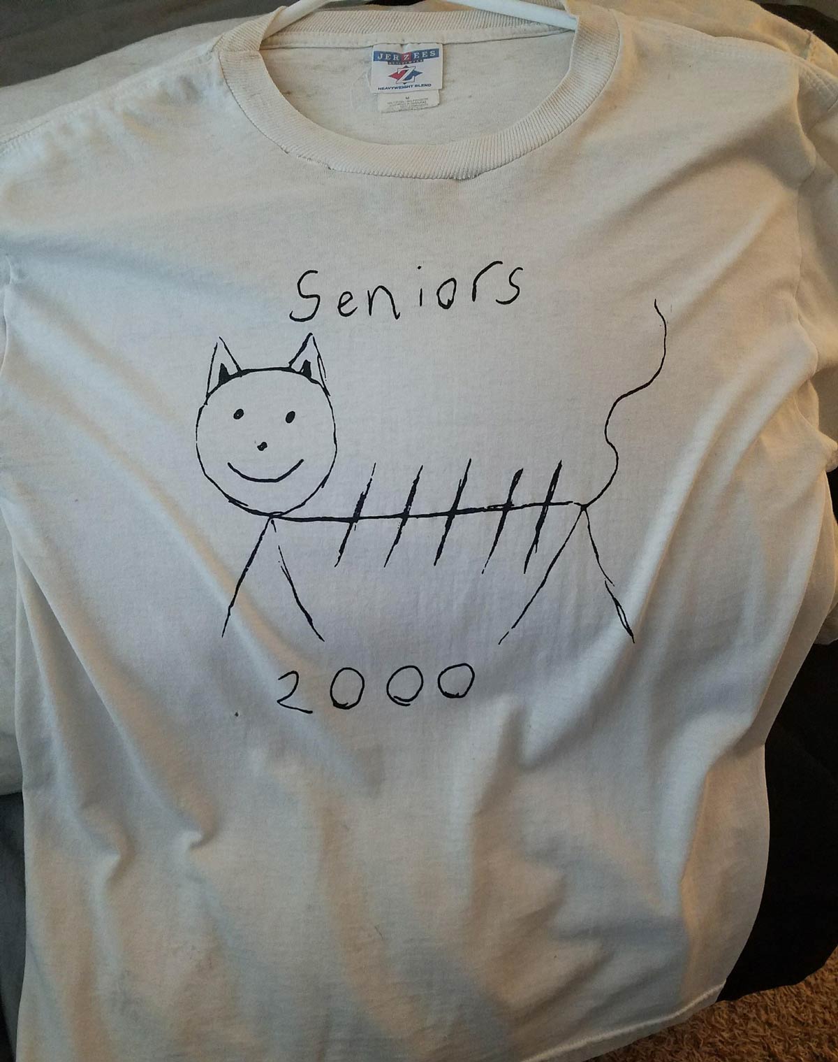Why you never put design to a vote. I present.. My high school senior t-shirt. Blue Valley High School Tigers