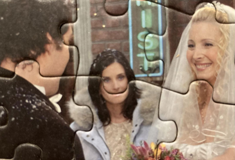 The one where Monica pulls a funny face during Phoebe's wedding