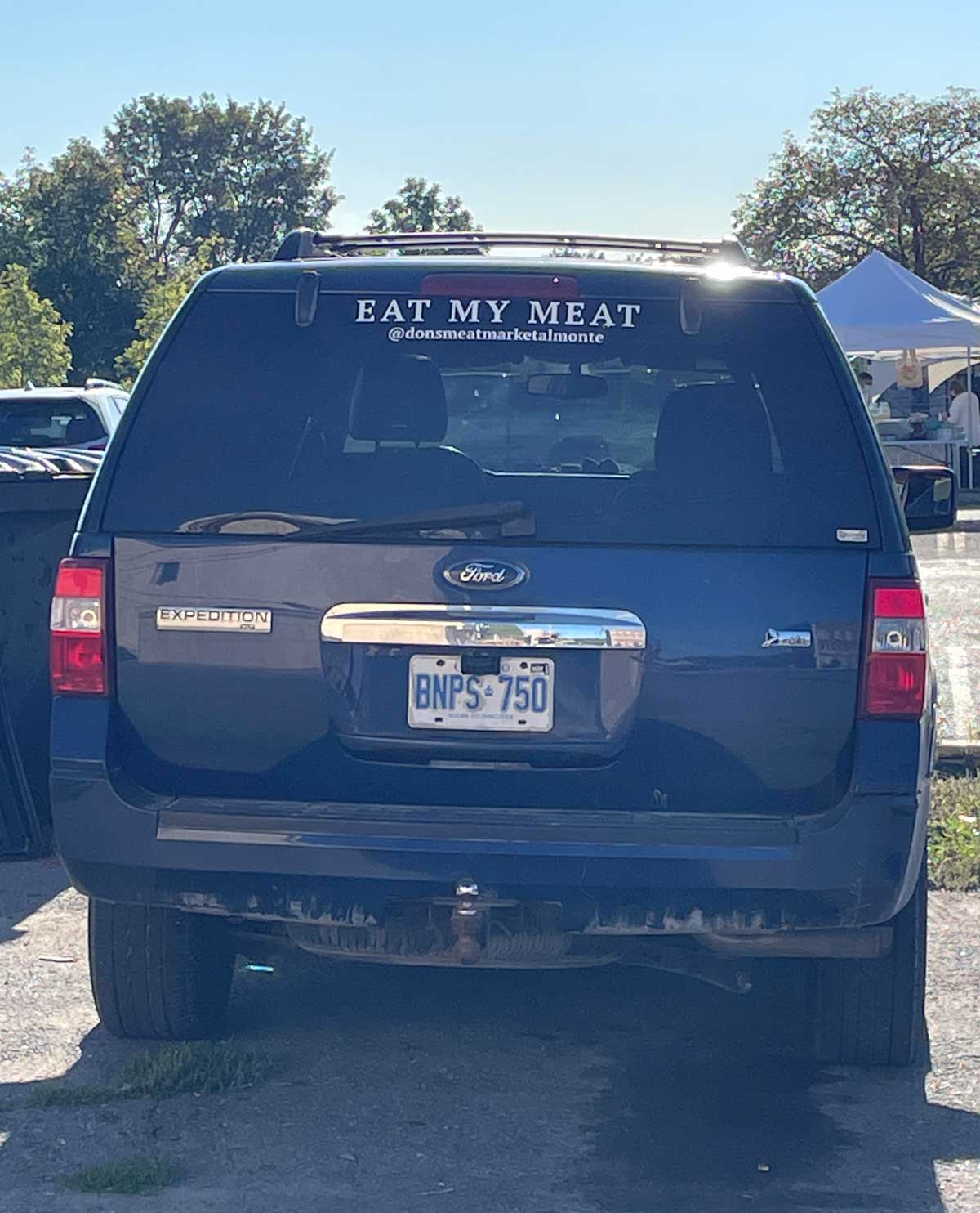 My local butcher's car