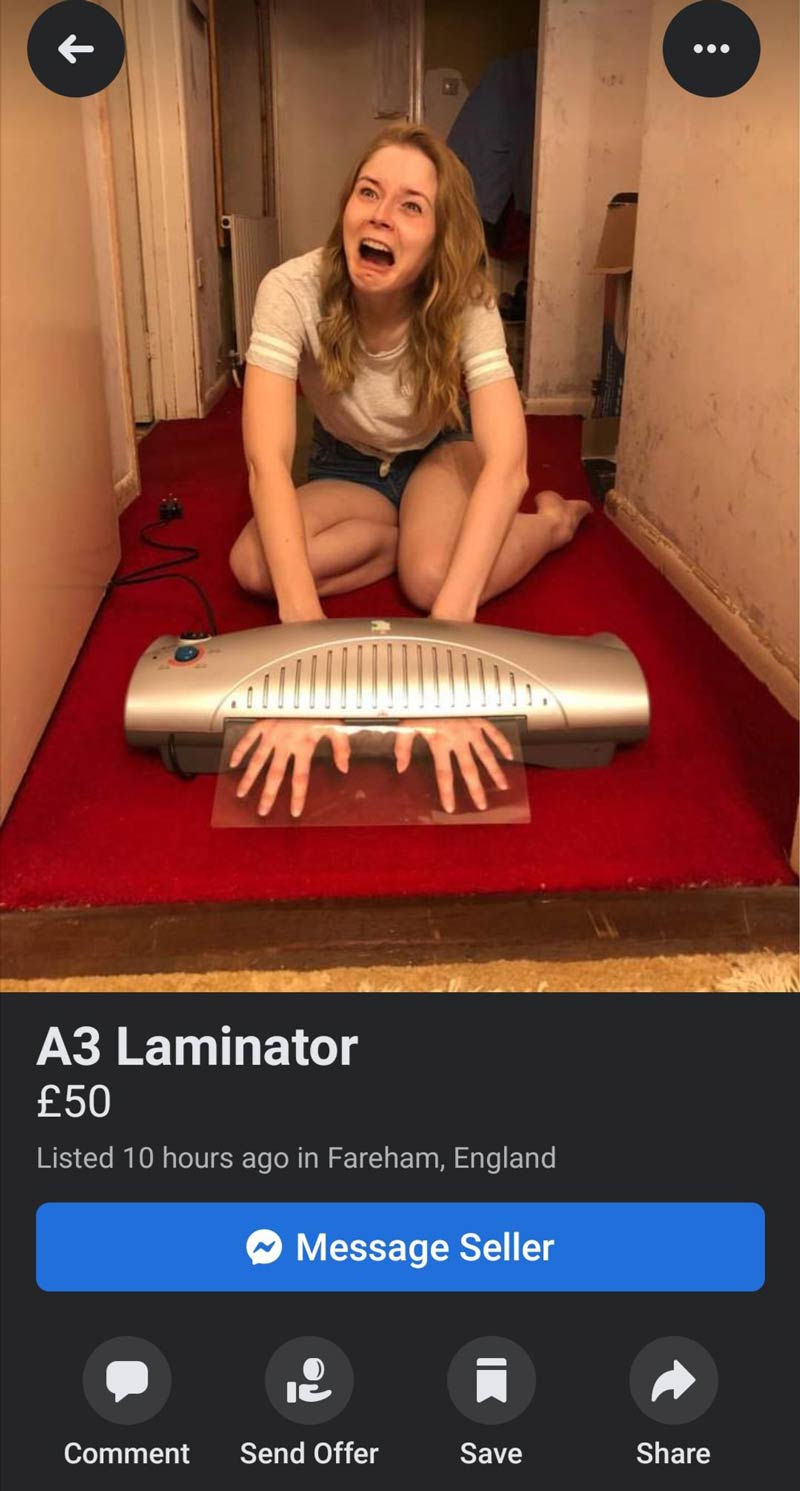 Now this is how you sell a laminator