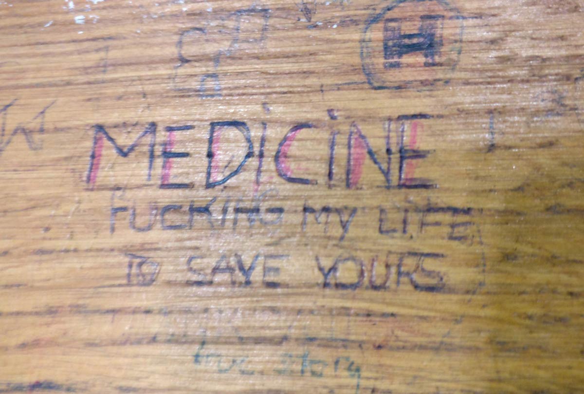 My sister just started med school and she found this on her table