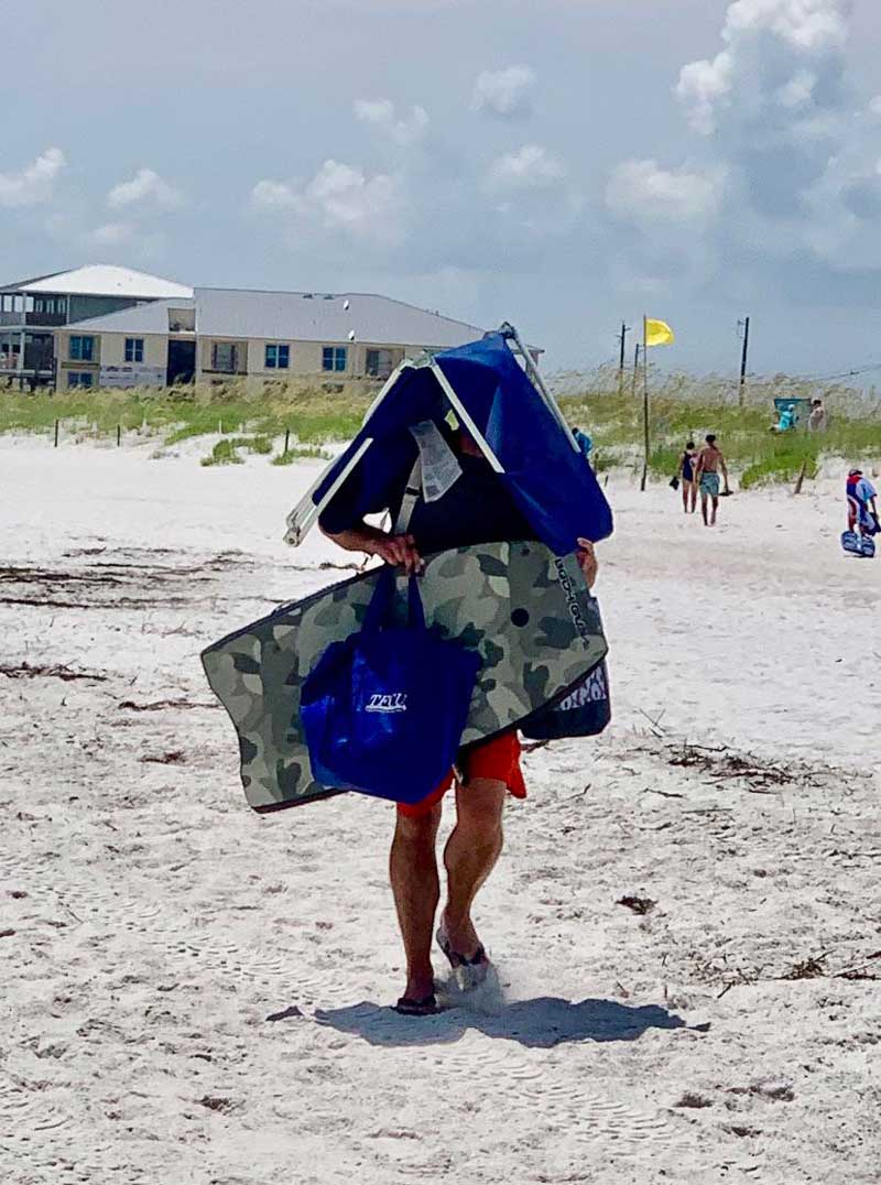 When you go to the beach with kids and are determined to only make one trip from the car