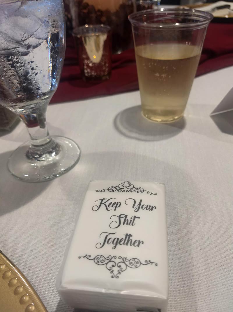 The tissues at my brother's wedding were a nice touch