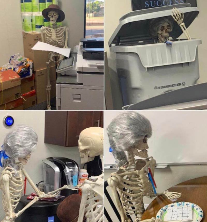 My boss really likes decorating for Halloween around the office