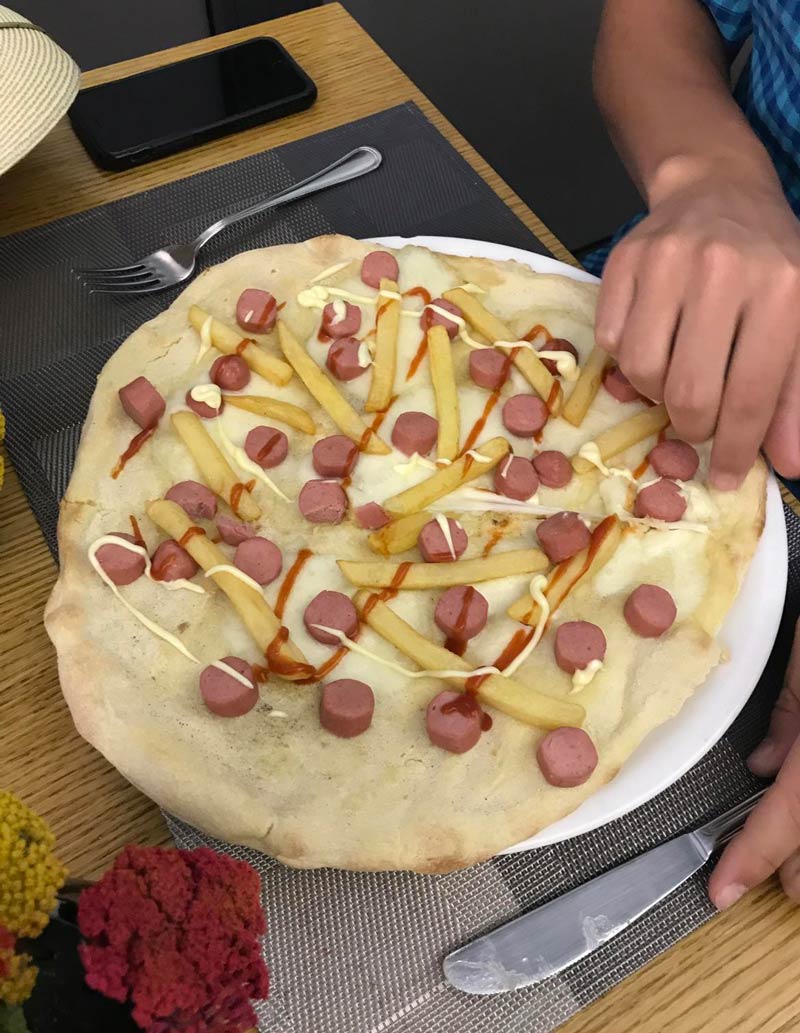 My brother got this pizza in Rome, Italy