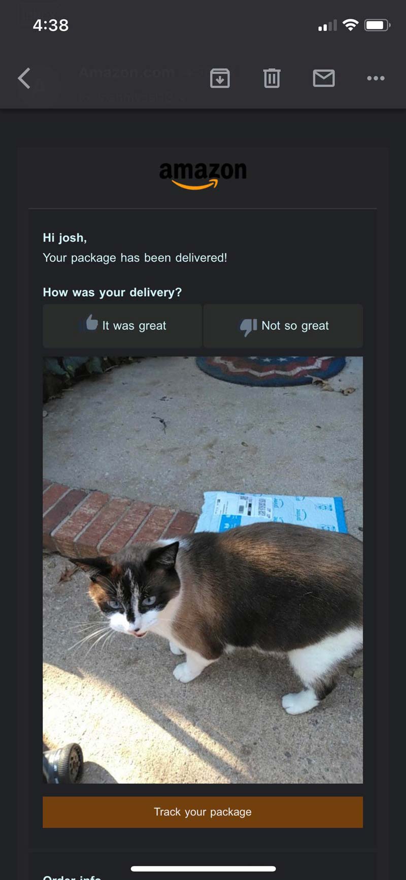 Package received