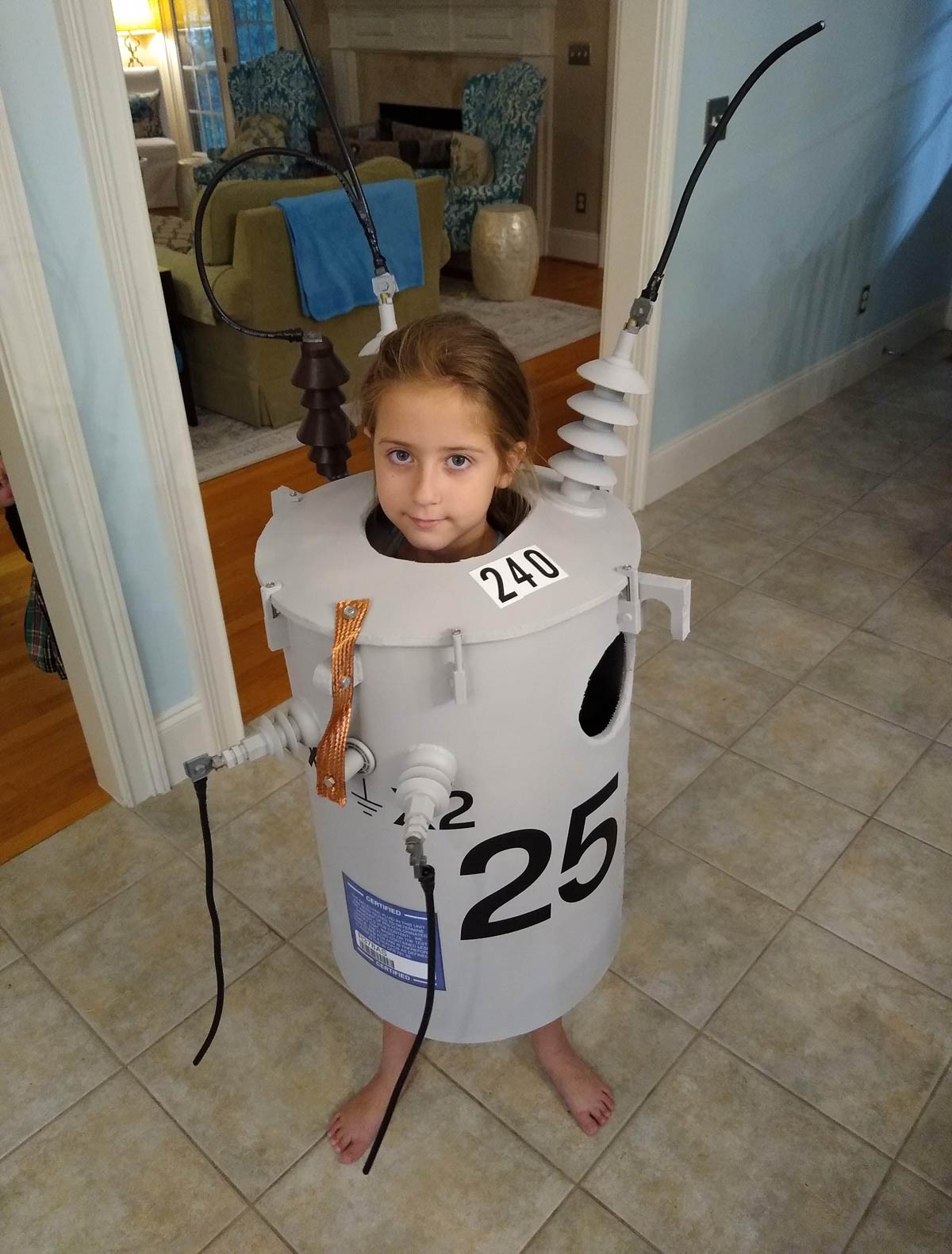 My daughter when she said she wanted to be a Transformer for Halloween