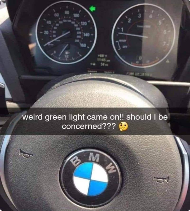 Weird green light