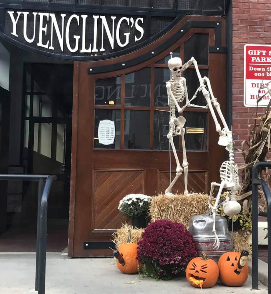 The Halloween display in front of the original Yuengling’s Brewery in Pottsville, PA