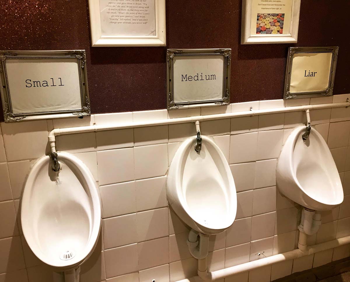 Bathroom etiquette requires to use either small or liar