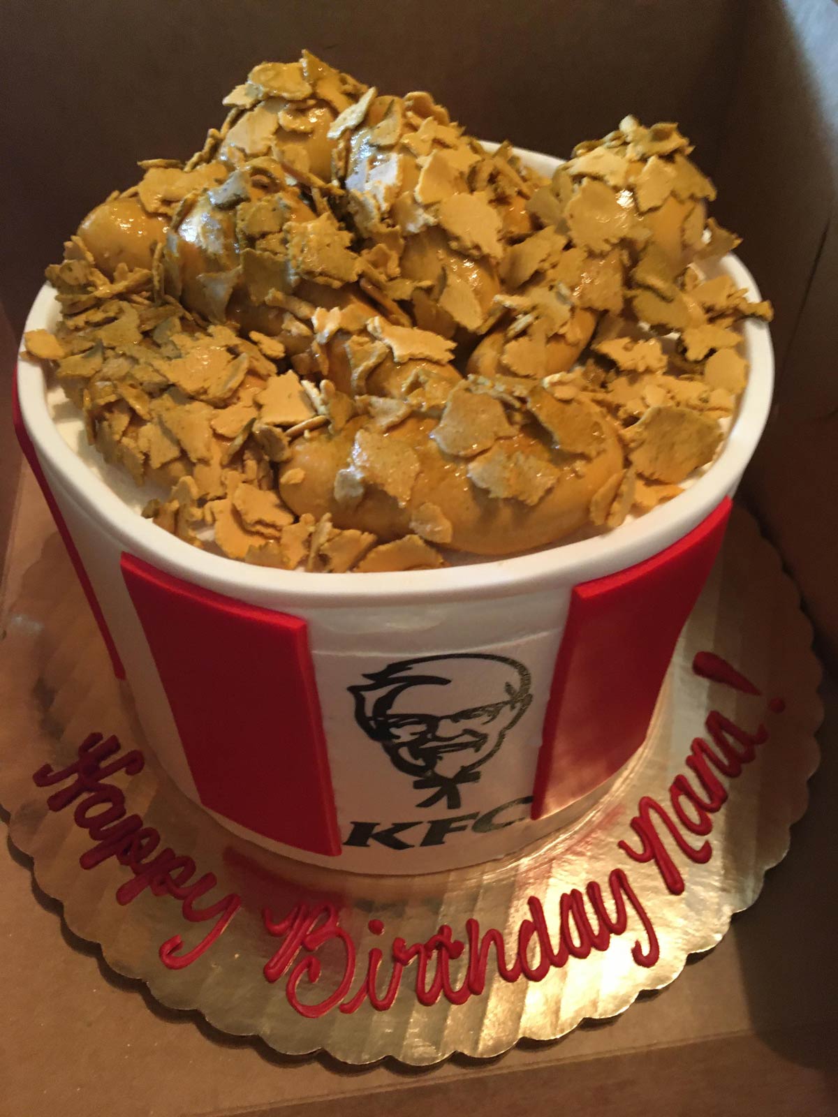My grandma loves KFC so for her 90th I had a special cake made