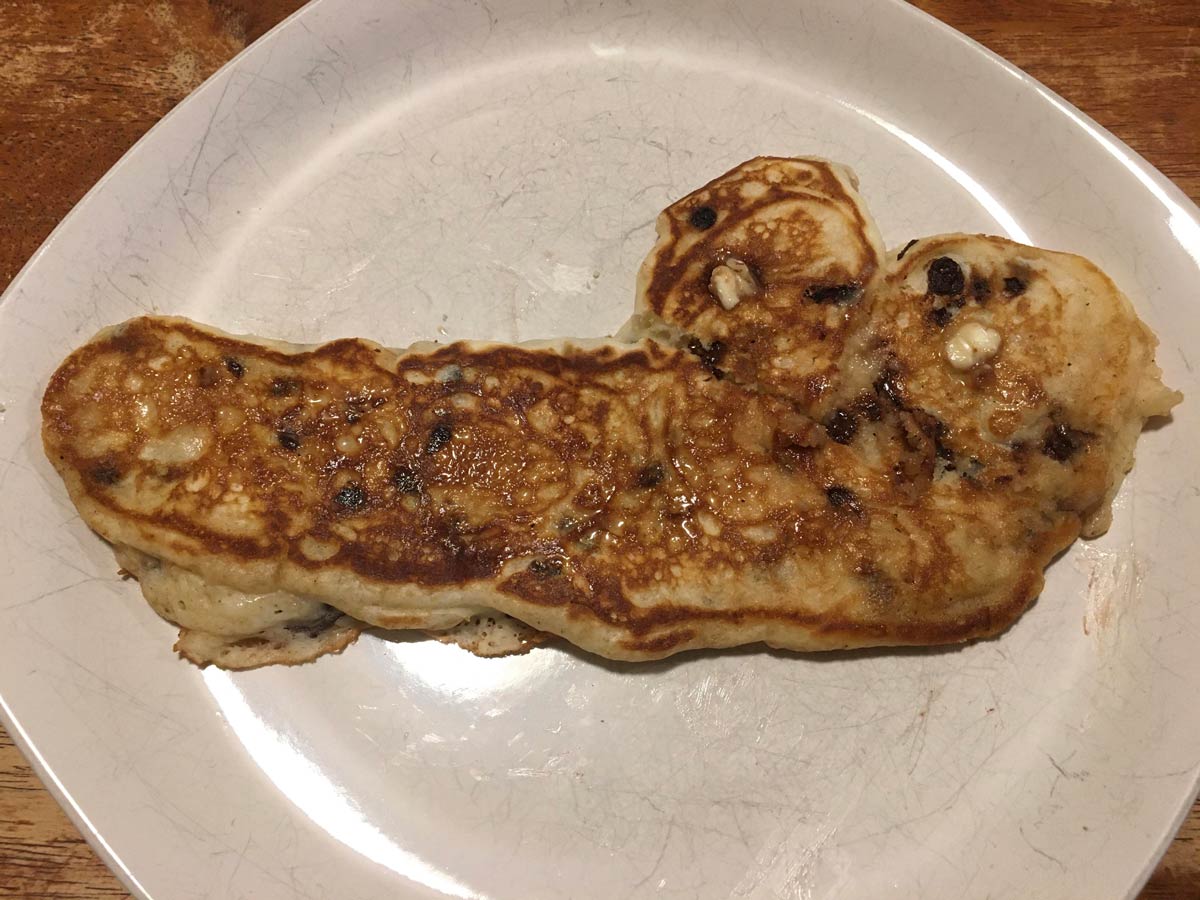 My wife made me an alligator pancake