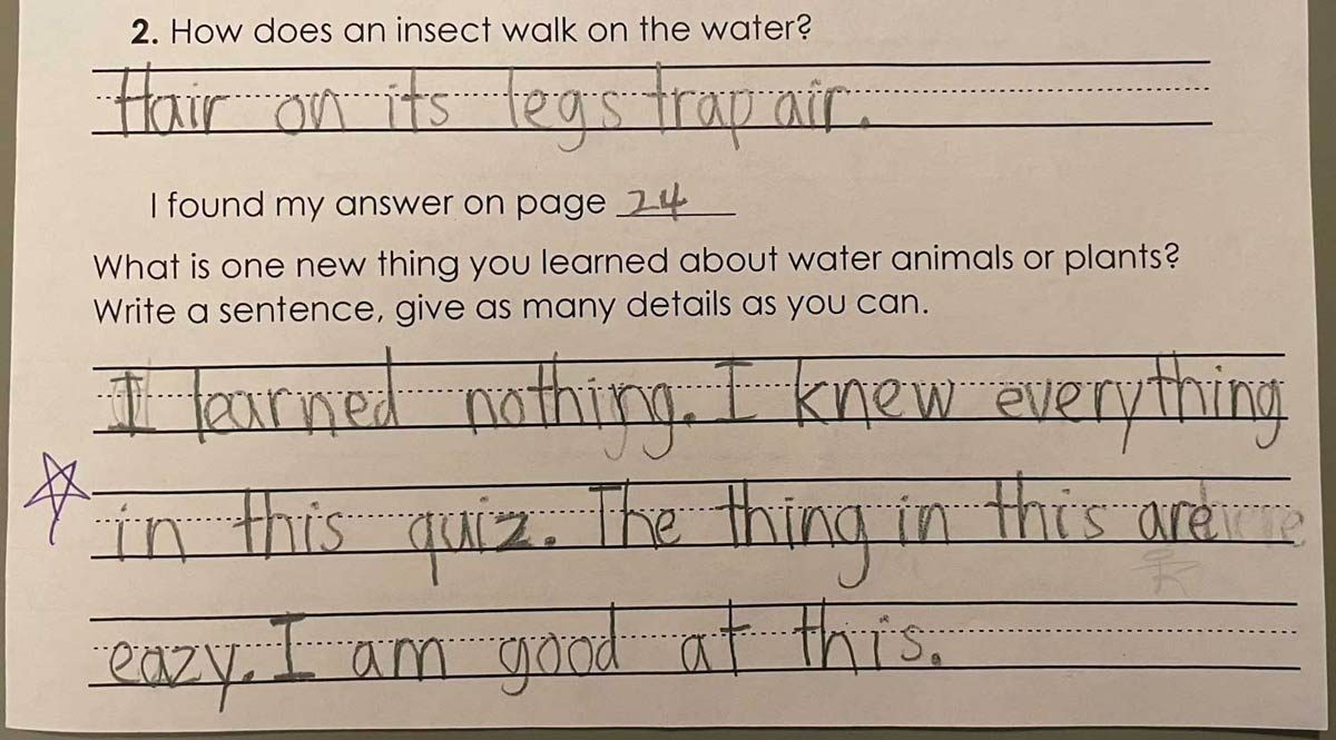 Apparently my daughter is good at science