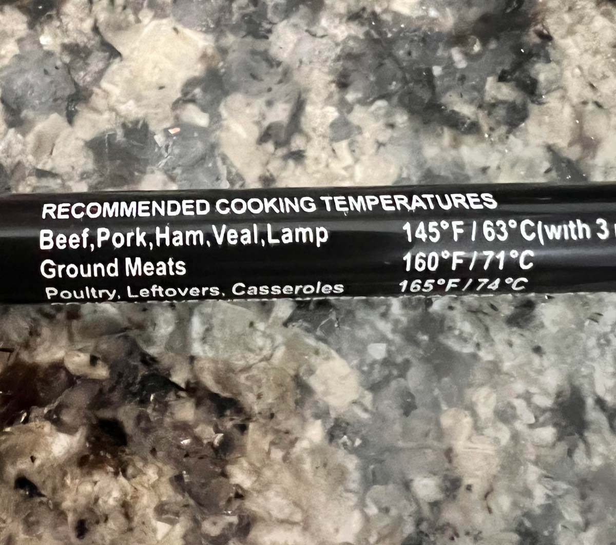 This typo on my meat thermometer