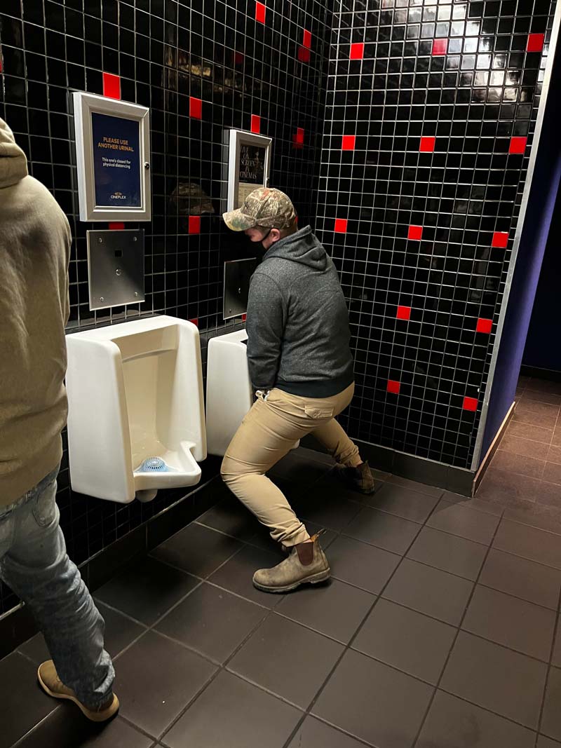 Never use the middle urinal, no matter what