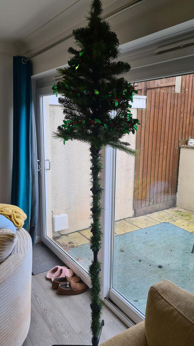 Sensible Christmas tree with a toddler in the house